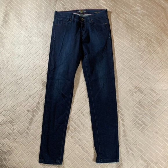 Lucky Brand Denim - Lucky Brand Womens 4 Denim Jeans Blue Charlie Super Skinny Low Rise Dark Wash